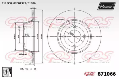 Тормозной диск (MAXTECH: 871066.0080)