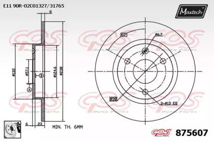 Тормозной диск (MAXTECH: 875607.0080)