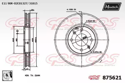 Тормозной диск (MAXTECH: 875621.0080)