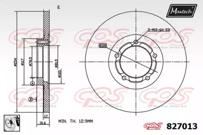 Тормозной диск (MAXTECH: 827013.0080)