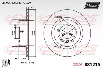 Тормозной диск (MAXTECH: 881215.0080)