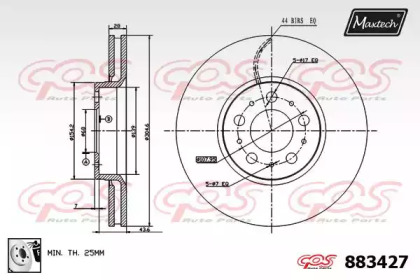 Тормозной диск (MAXTECH: 883427.0080)