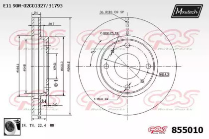 Тормозной диск (MAXTECH: 855010.0060)