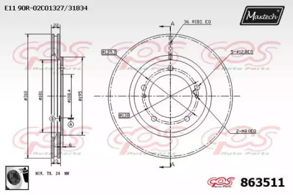 Тормозной диск (MAXTECH: 863511.0060)