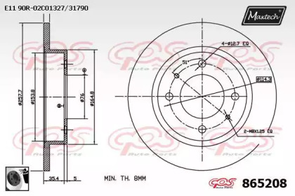 Тормозной диск (MAXTECH: 865208.0060)