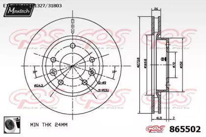 Тормозной диск (MAXTECH: 865502.0060)