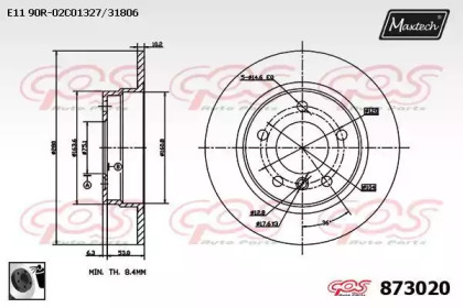 Тормозной диск (MAXTECH: 873020.0060)