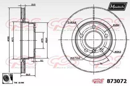 Тормозной диск (MAXTECH: 873072.0060)