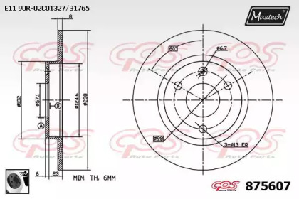 Тормозной диск (MAXTECH: 875607.0060)