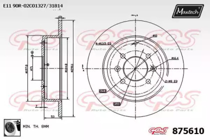 Тормозной диск (MAXTECH: 875610.0060)