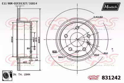 Тормозной диск (MAXTECH: 831242.0060)