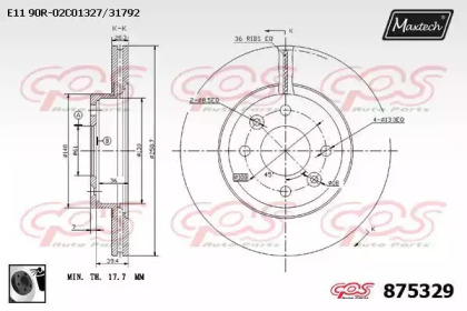 Тормозной диск (MAXTECH: 875329.0060)