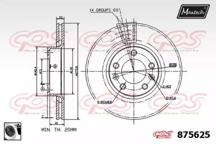 Тормозной диск (MAXTECH: 875625.0060)