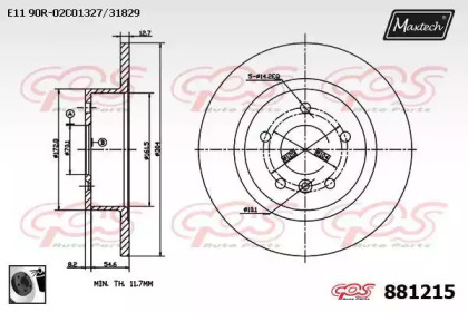 Тормозной диск (MAXTECH: 881215.0060)