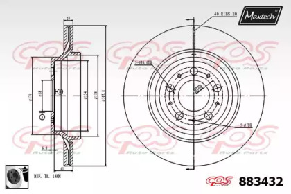 Тормозной диск (MAXTECH: 883432.0060)