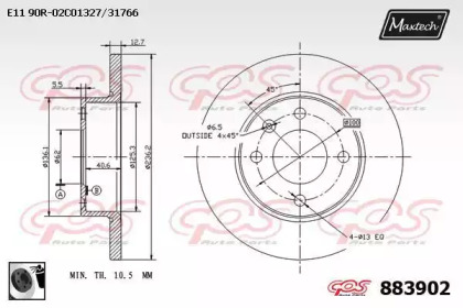 Тормозной диск (MAXTECH: 883902.0060)