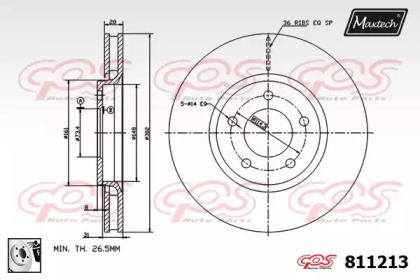 Тормозной диск (MAXTECH: 811213.0080)