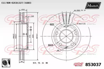 Тормозной диск (MAXTECH: 853037.0060)