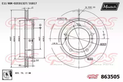 Тормозной диск (MAXTECH: 863505.0080)