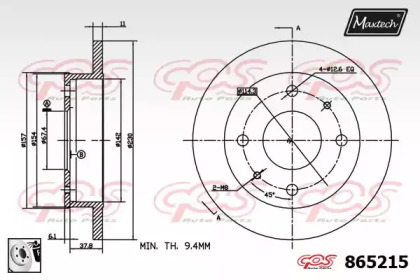 Тормозной диск (MAXTECH: 865215.0080)