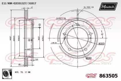 Тормозной диск (MAXTECH: 863505.0060)