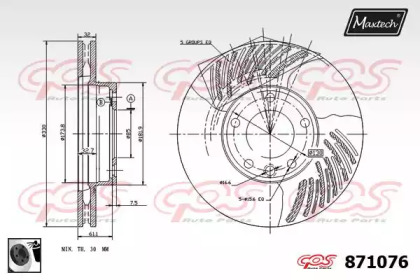 Тормозной диск (MAXTECH: 871076.0060)