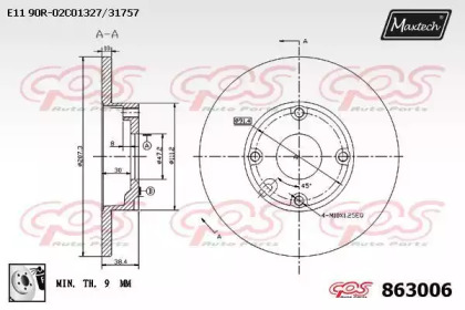 Тормозной диск (MAXTECH: 863006.0080)