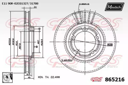 Тормозной диск (MAXTECH: 865216.0080)