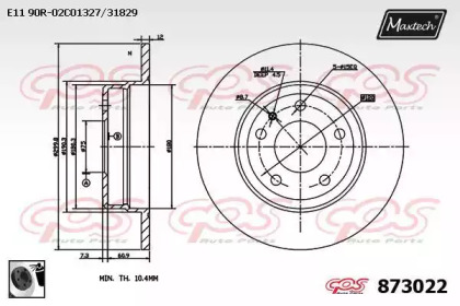 Тормозной диск (MAXTECH: 873022.0060)