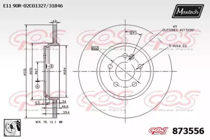 Тормозной диск (MAXTECH: 873556.0080)