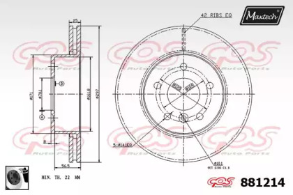 Тормозной диск (MAXTECH: 881214.0060)