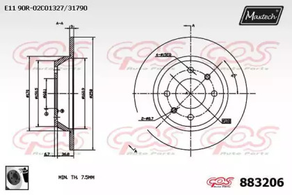 Тормозной диск (MAXTECH: 883206.0060)