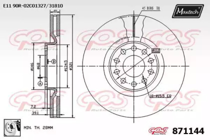 Тормозной диск (MAXTECH: 871144.0080)