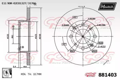 Тормозной диск (MAXTECH: 881403.0080)