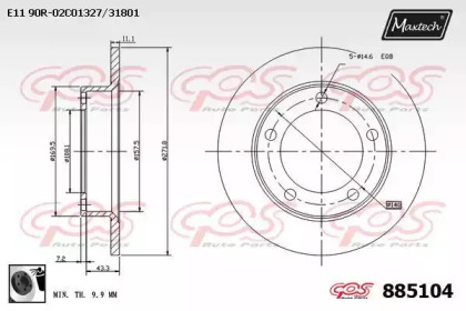 Тормозной диск (MAXTECH: 885104.0060)