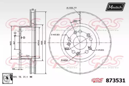 Тормозной диск (MAXTECH: 873531.0080)