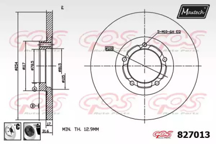 Тормозной диск (MAXTECH: 827013.6060)