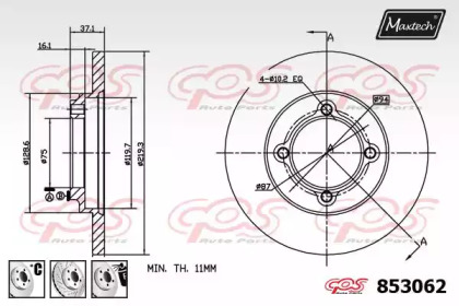 Тормозной диск (MAXTECH: 853062.6980)