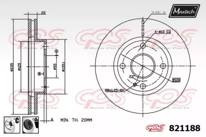 Тормозной диск (MAXTECH: 821188.6060)