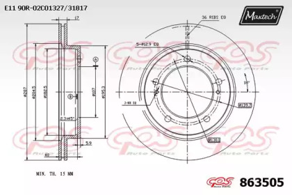 Тормозной диск (MAXTECH: 863505.0000)