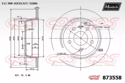 Тормозной диск (MAXTECH: 873558.0000)