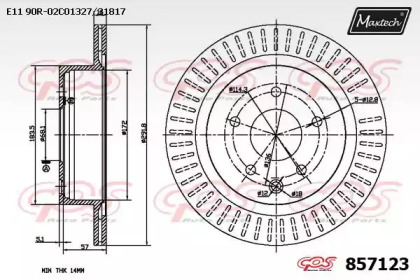 Тормозной диск (MAXTECH: 857123.0000)