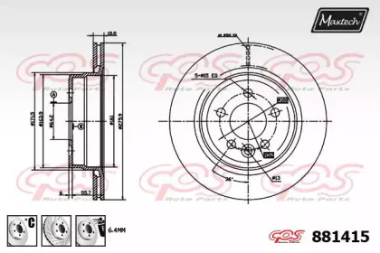 Тормозной диск (MAXTECH: 881415.6980)