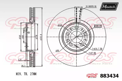 Тормозной диск (MAXTECH: 883434.0000)