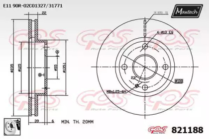 Тормозной диск (MAXTECH: 821188.0080)