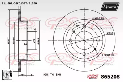 Тормозной диск (MAXTECH: 865208.0080)