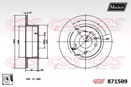 Тормозной диск (MAXTECH: 871509.0080)