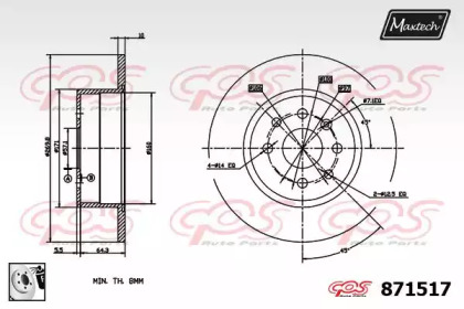 Тормозной диск (MAXTECH: 871517.0080)