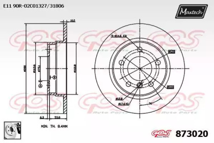 Тормозной диск (MAXTECH: 873020.0080)