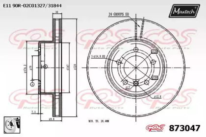 Тормозной диск (MAXTECH: 873047.0080)